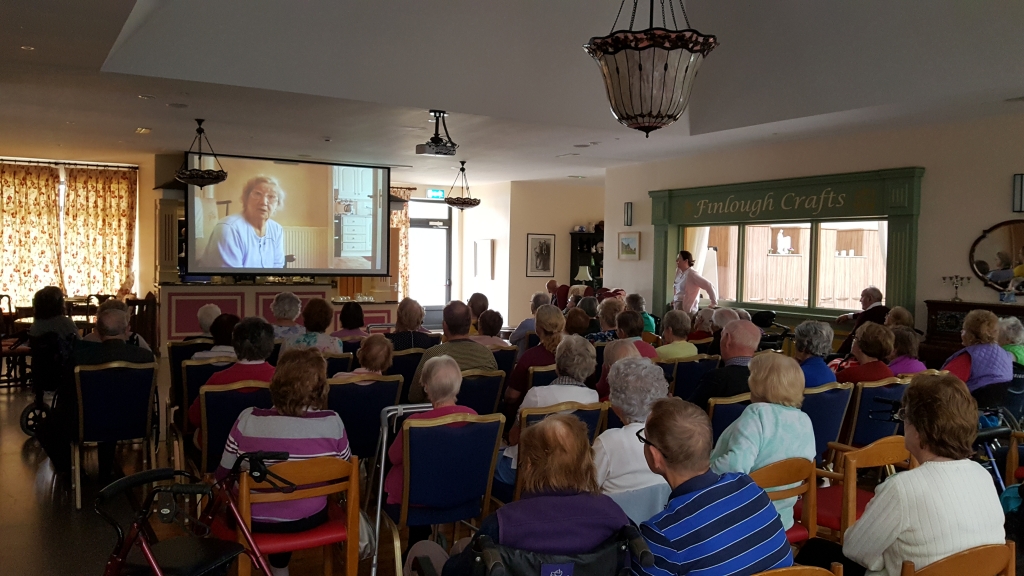 Attendees enjoying the Movie in the Health & Wellness Centre